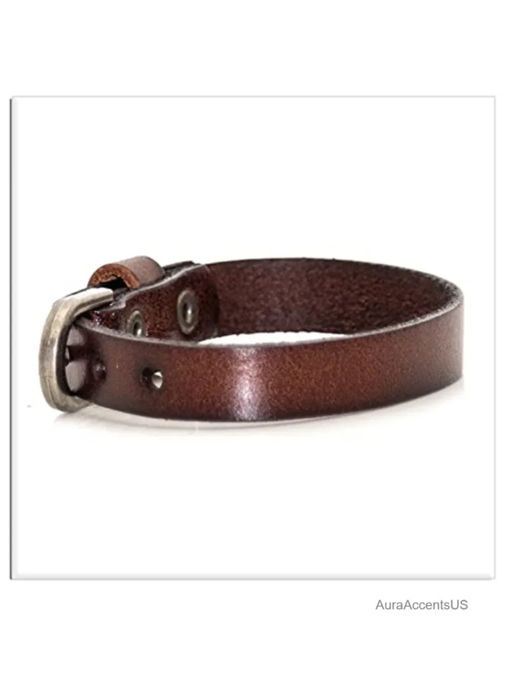 Leather Wristband Bracelet Buckle Closure Adjustable Bangle